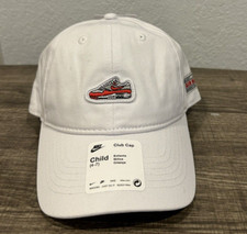 Nike Air Max 1 Club Cap Strapback Adjustable Hat Shoe Sneaker white Child 4-7 