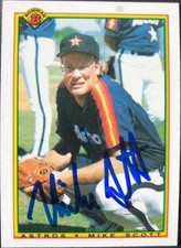 Mike Scott  Autographed 1990 Bowman #71