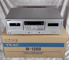 TEAC W-1200 Double Cassette Deck Color Silver 100V High-Quality Sound Item