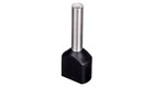 Insulated ferrule terminal TID 2x1.5mm2/12mm black tinned TID2x1.5L12 /10 /T2UK