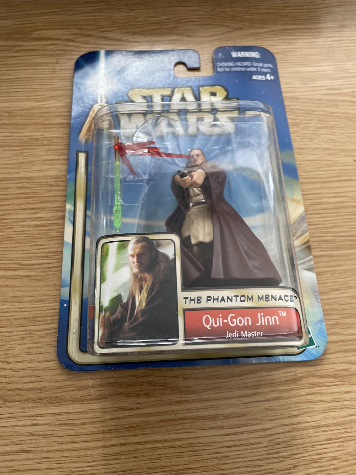 Star Wars Qui-Gon Jinn The Phantom Menace Figure Hasbro 2002 Boxed