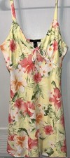 NWT Forever 21 Yellow Tropical Floral Dress-Size XL