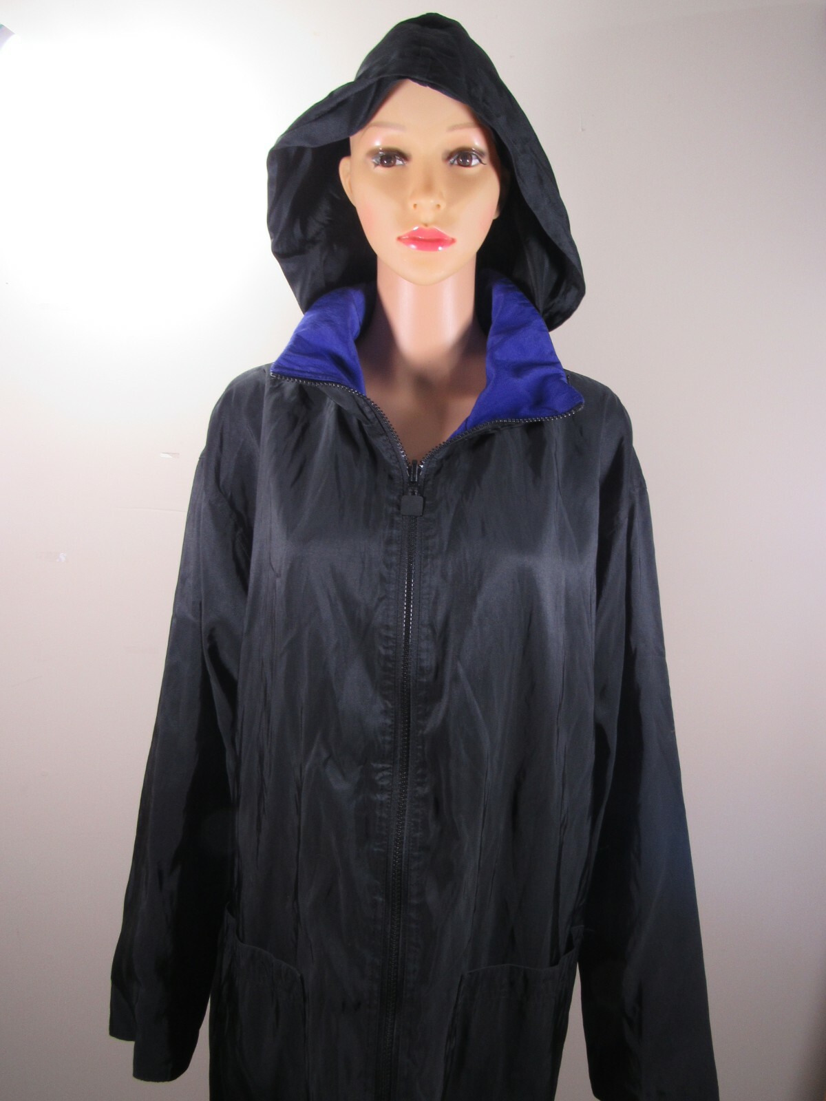 MPM jacket reverseable black purple zip hooded - image 1