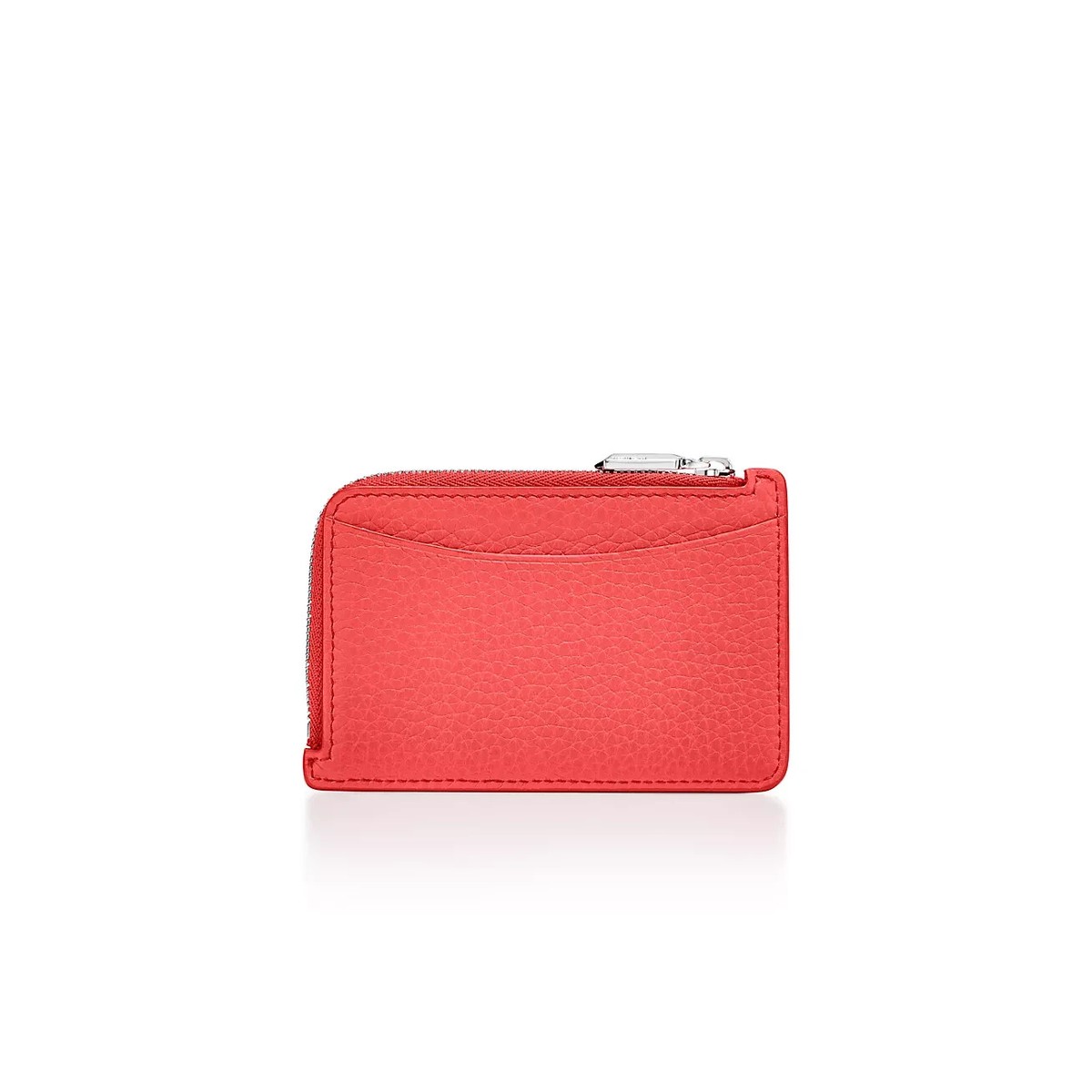 Return to Tiffany™ Zip Card Case Wallet Hibiscus Red Leather