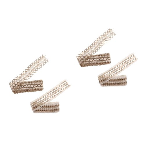4 Stück Weihnachts-Sackleinen-Spitzenbesatz, Boho-Spitzen-Bastelband,