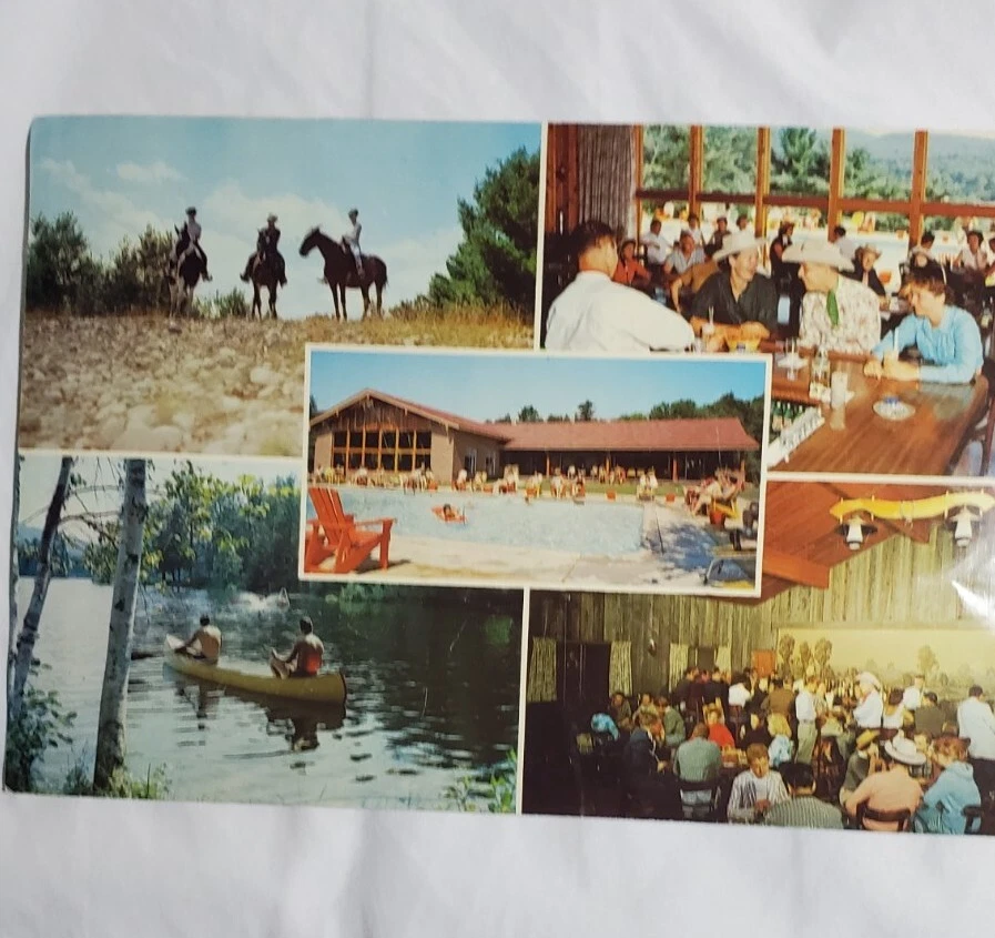 Abraham Lincoln 4 Cent US Postage Stamp Rare on Vintage Hidden Valley Postcard  - Image 3 of 4