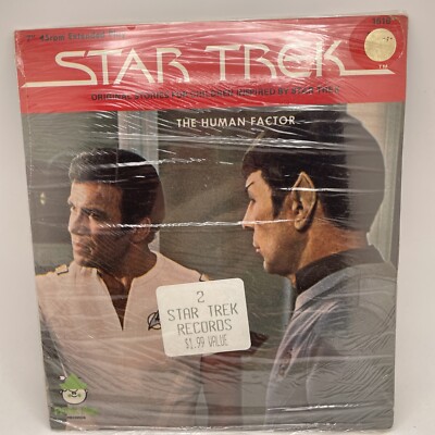 2-Star Trek Orig. Stories The Human Factor/To Starve a Fleaver 45rpm records-new