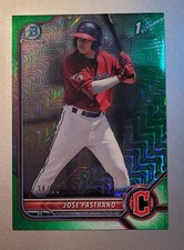 2022 Bowman Chrome MOJO #BCP-21 Jose Pastrano Green Refractor 34/99