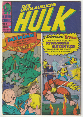   DER UNGLAUBLICHE HULK #8, Williams Verlag/Marvel Comics 1974 COMICHEFT Z3