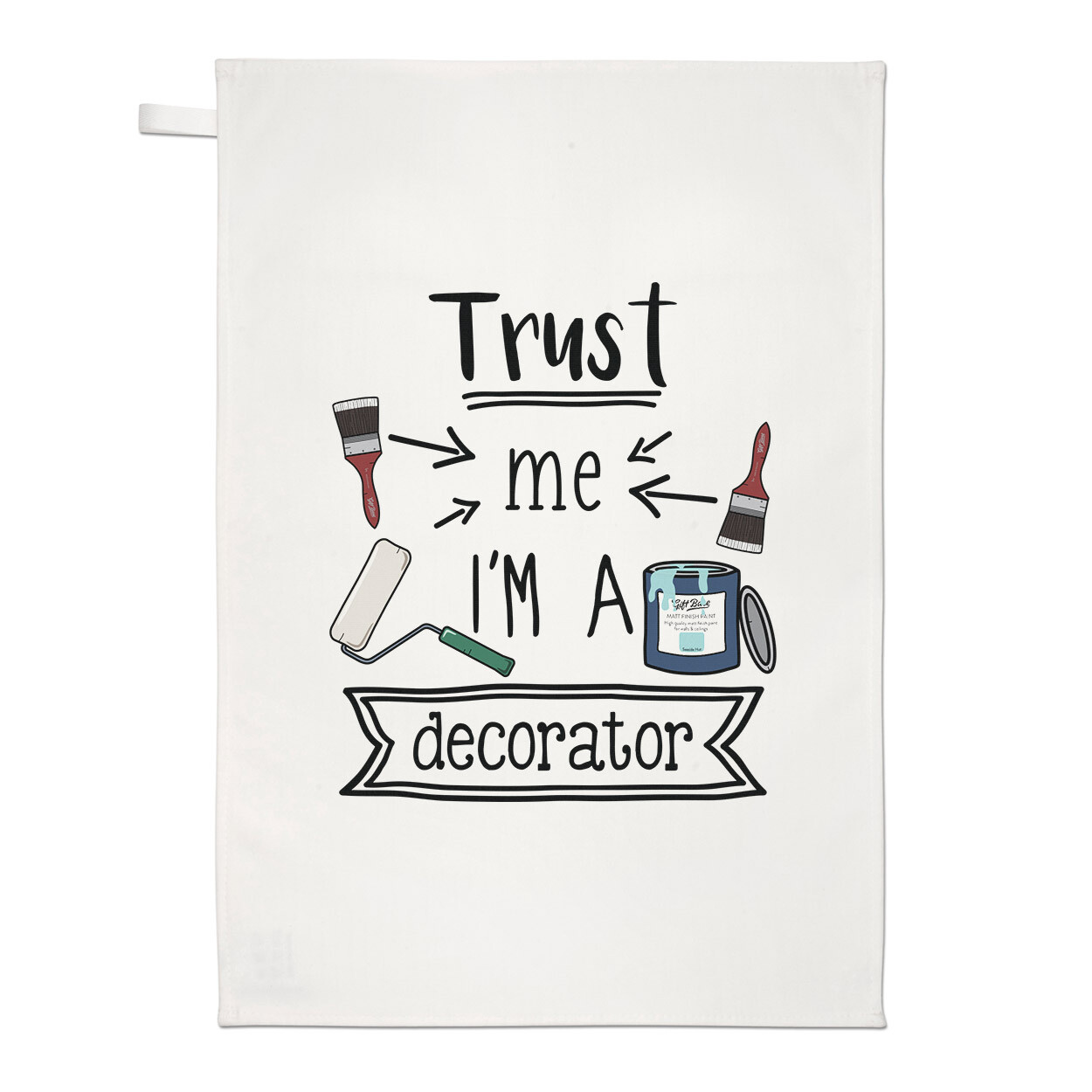 Trust Me I'm A Decorator Tea Towel Dish Cloth Best Favourite Awesome Dad Funny