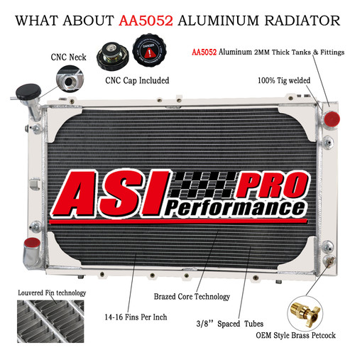 3 Core Radiator For Nissan GQ Patrol Y60 2.8L RD28 4.2L TD42 Diesel / 3 ...