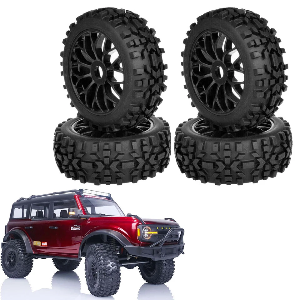 4 x Reifen Räder 1/8 RC 17mm Rally Reifen Felgen Hex Für ARRMA HPI TRAXXAS - Bild 4 von 4