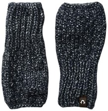 NWT True Religion Met Knit Fingerless Gloves Navy Multi-Toned Fabric One Size