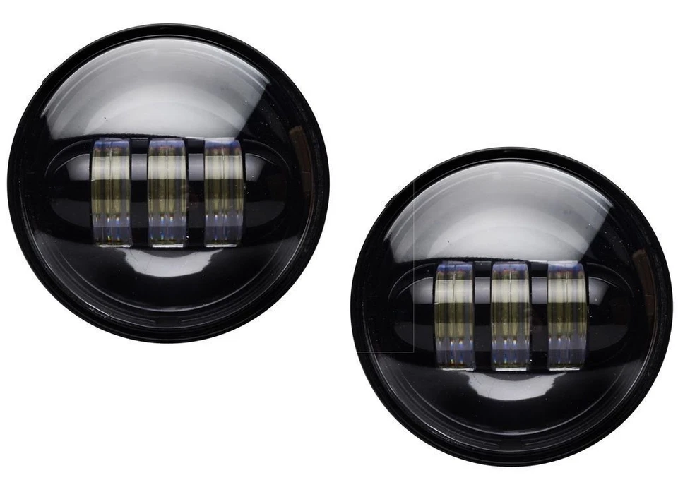 Luces antiniebla/paso negras Eagle Lights 4 1/2" (4,5") Harley Davidson  Foto 2 de 4