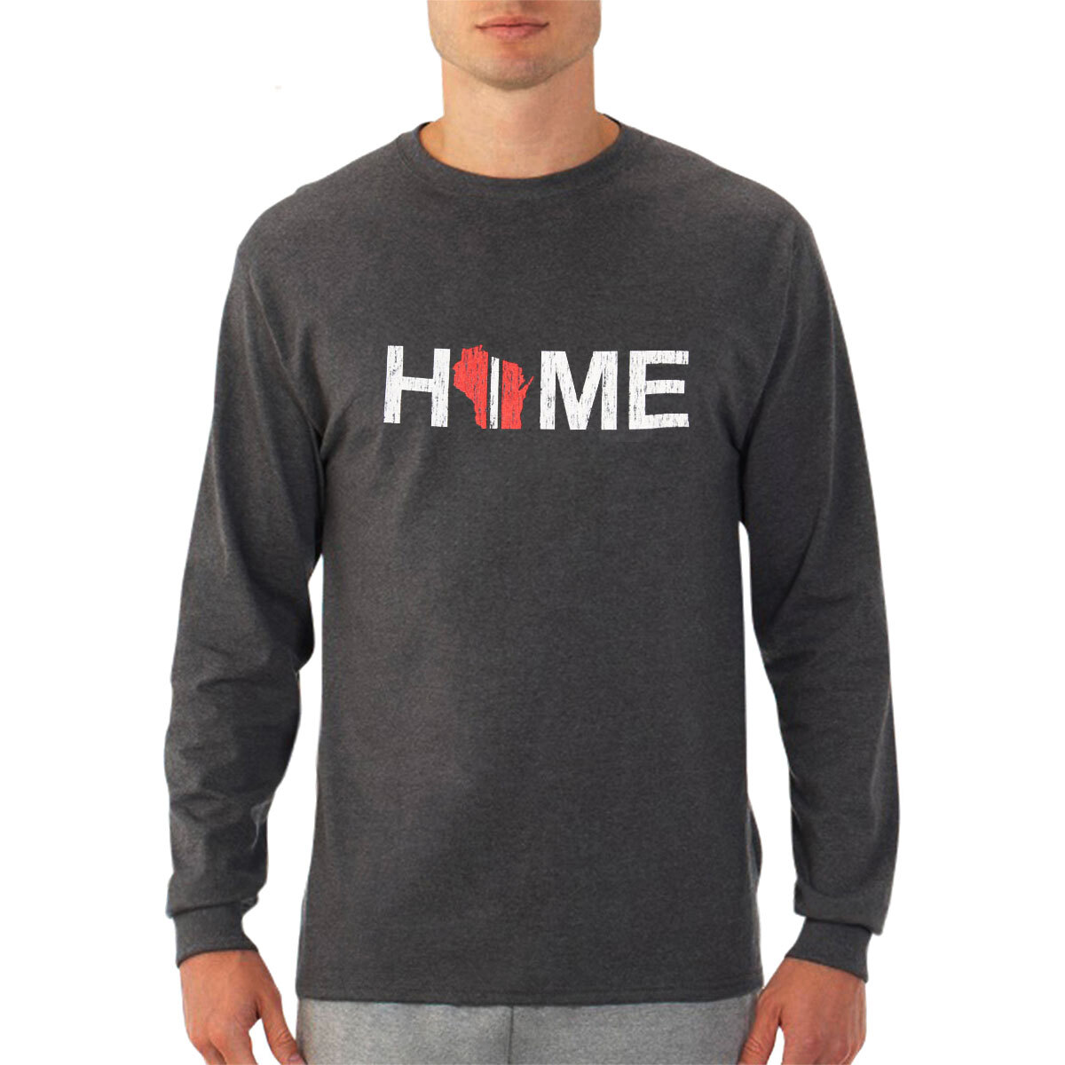 Футболка Wisconsin Badgers Home с длинным рукавом, большого размера