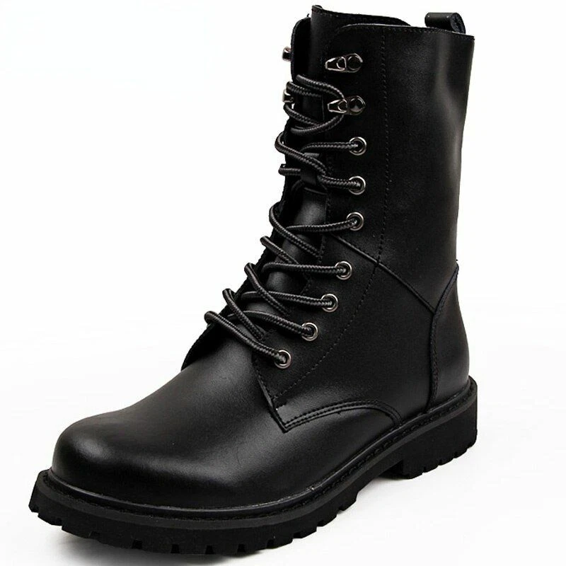 Botas Militares Para Zapatos De Invierno Cuero Cálido Zapatillas eBay