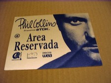 PHIL COLLINS BACKSTAGE PASS AREA RESERVADA WEA SPAIN GENESIS 1994