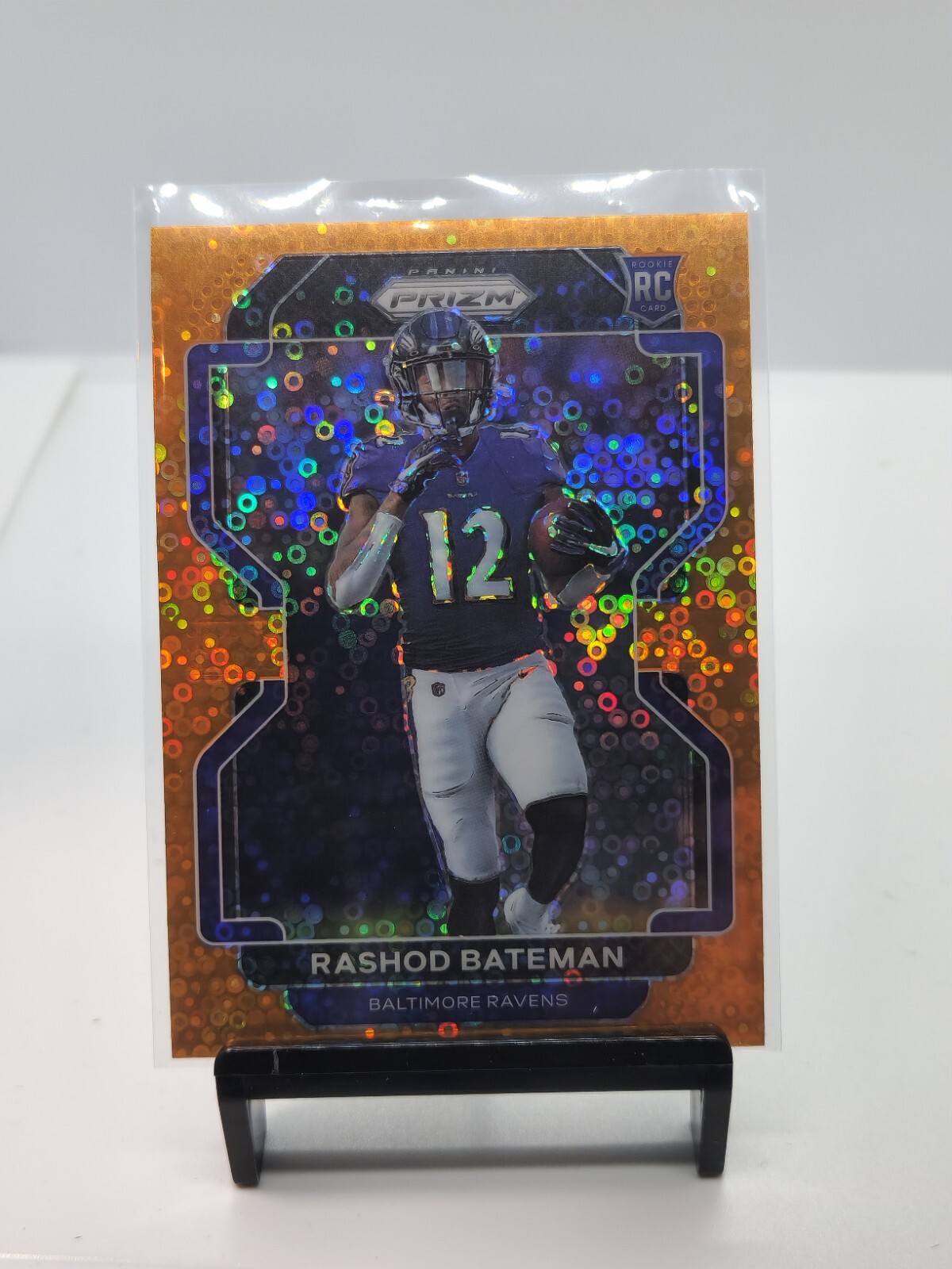 2021 Panini Prizm Rashod Bateman Orange Disco Rookie Baltimore Ravens #340