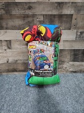 Marvel Avengers Good Guys Twin Full Comforter Colorful Comics Kids Bed
