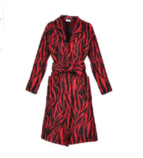 Women's Berna Red/black Wool Mix Coat Size M