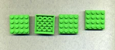 LEGO - 3031 - 4x4 -- Building Plate - Green/Light Green - From Minecraft 21227 - 4 Pieces
