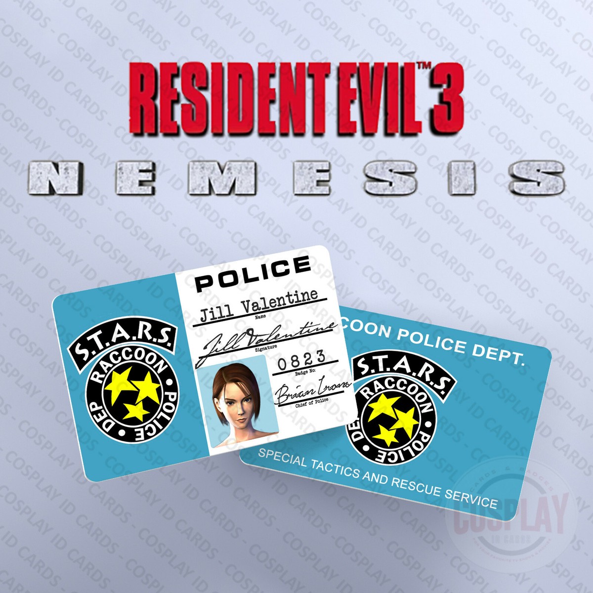 RESIDENT EVIL 3 Nemesis | Jill Valentine STARS ID Card