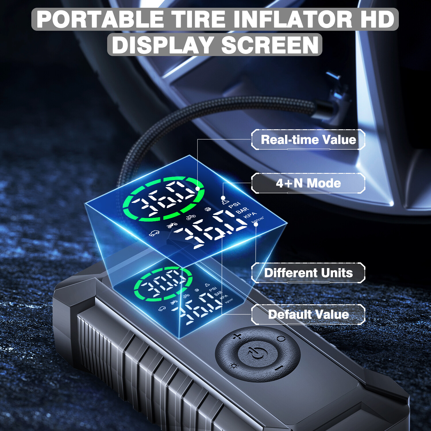 Tire Inflator Portable Air Compressor,Tire Inflators Portable Cordless Air Pump