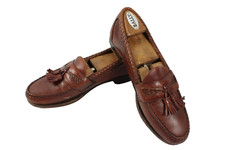 Allen Edmonds Maxfield Mens Dress Shoes 9 B Chili Leather Loafer Tassel Slip On
