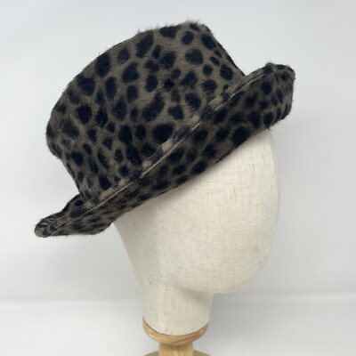 KOKIN New York Woman's Hat VTG Animal Print Leopard Cheetah