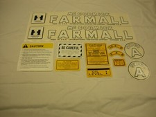 IHC Farmall Model Super A Tractor Decal Set - NEW - FREE SHIPPING