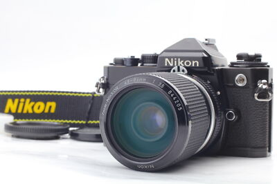 Exc+5] Nikon FE Black SLR Film camera Ai 43-86mm f3.5 Zoom lens