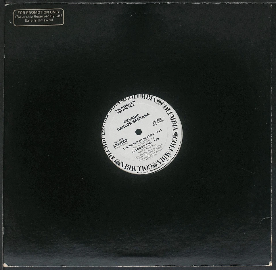 Devadip Carlos Santana - Exceptions from Swing Of Delight (promo) - 12" EP vinyl - Image 2 of 4