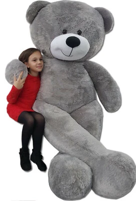 ODOLPLÜSCH XXL Teddybär Plüsch Kuschel Teddy Bär Valentinstag Geschenk XL 220 GRAU