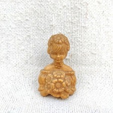 Vintage Jeune Fille Poupée de Transport Fleurs Avon Verre Parfum Bouteille Haut