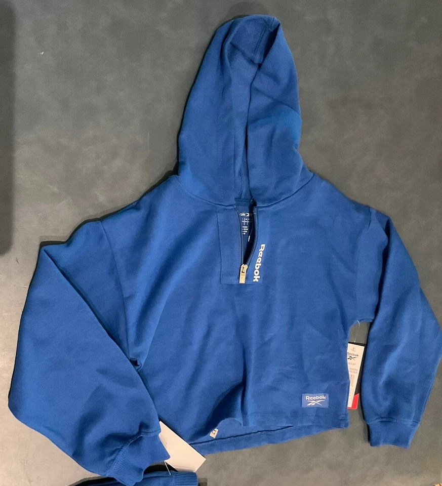 Reebok Niño Talla 6X Azul Real 2 Piezas Sudadera con Capucha Pantalones Sudadera Conjunto Nuevo con Etiquetas $58 Foto 4 de 4