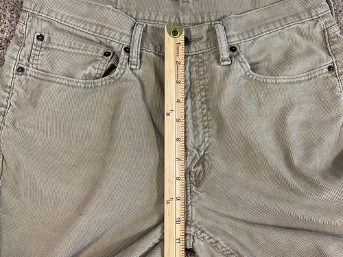 LEVI'S 514 Corduroy Pants Mens 34x32 Tan Regular Fit Straight Leg White Tab - Picture 15 of 21