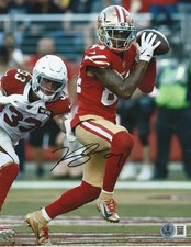 KENDRICK BOURNE SAN FRANCISCO 49ERS  BECKETT AUTHENTICATED ACTION SIGNED 8x10