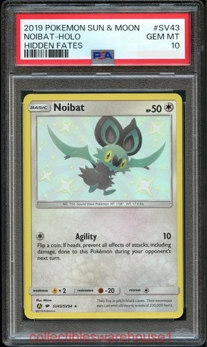 Pokemon Hidden Fates Noibat SV43 PSA 10