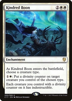 Kindred Boon Commander 2017 MTG 5 NM