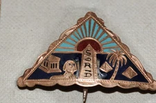 Rare Antique Vintage  Fraternal Organization Pin SORIA 10K Gold Historical 1900s