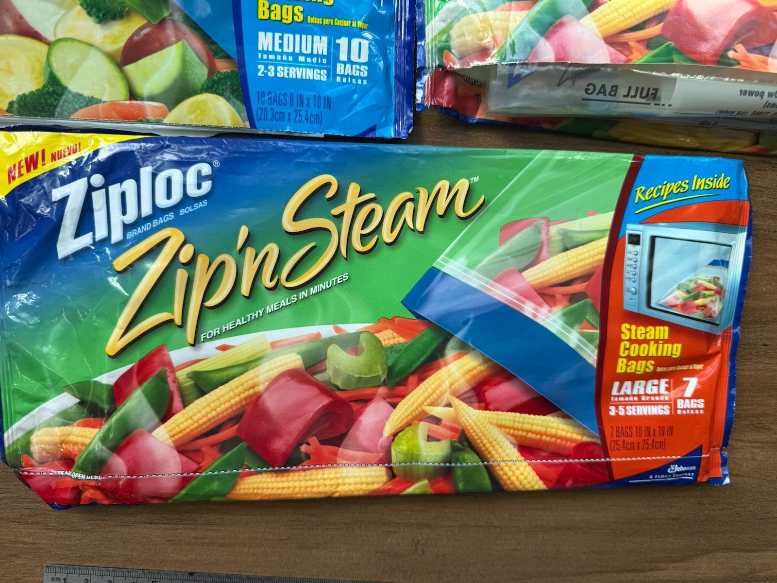 Ziploc Zip'N Steam Cooking Bags Lot Of 19 Large And Medium