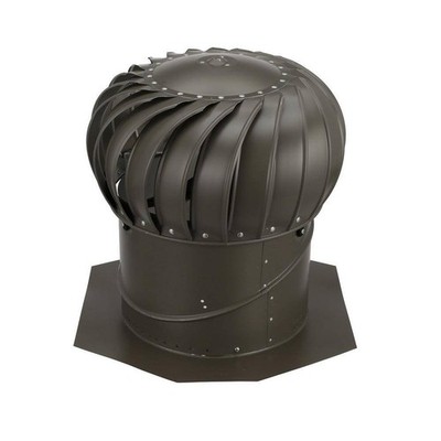 Air Vent 14 in. Weatherwood Aluminum Internally Braced Wind Roof Turbine system
