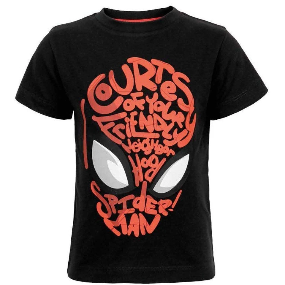 Marvel Spiderman T-Shirt Kurzarm Kinder Jungen Shirt 92-104 100% Baumwolle - Bild 2 von 4