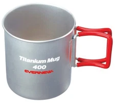 Evernew Titanium 400fh Mug 2.0 - Lightweight, Durable Folding Handle Cup