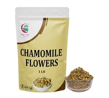 Chamomile Flowers 1 LB, 100 Natural Loose Leaf Chamomile Tea, Whole Dried Fl...