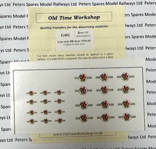 Old Time Workshop G402 Locomotive Late Lion Emblems 1956-68 (12 Pairs Each L&S)