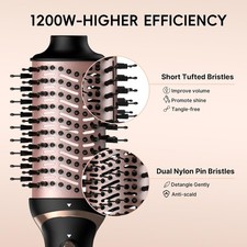 Nicebay Hair Dryer Brush,Hot Tools Blow Dryer Brush in One for -  Black/Rose