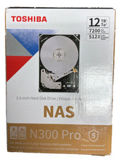 New Toshiba 3.5" N300 Pro 12TB SATA III 6Gbps HDD HDWG51CXZSTB
