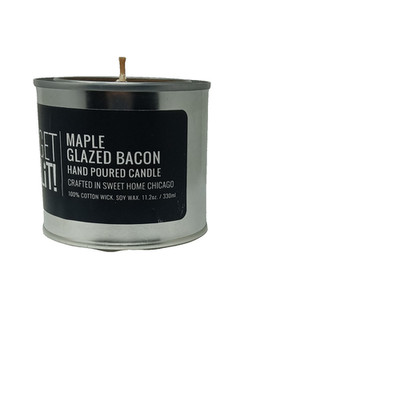 Mad Man Get Lit! Maple Glazed Bacon Hand Poured Soy Wax Jar Candle 11.2 oz