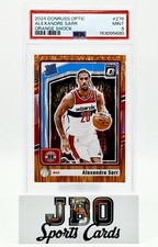 2024 Donruss Optic Alexandre Sarr 147/225 Rookie Orange Shock SSP #276 (PSA 9)